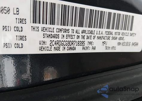 2013 Dodge Grand Caravan Sxt z USA, uszkodzony, nr VIN 2C4RDGCG9DR718395